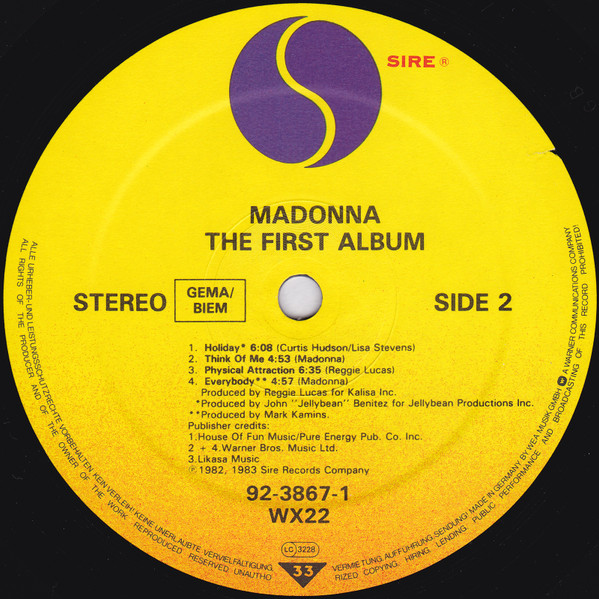 Madonna - The First Album (LP, Album, RE)