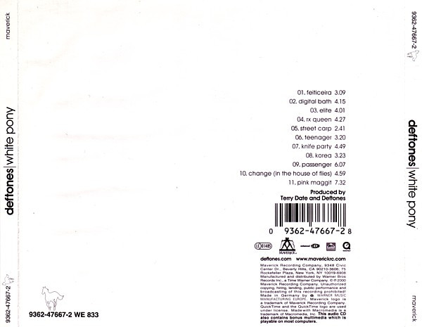 Deftones - White Pony (CD, Album, Enh)