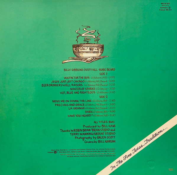 ZZ Top - Tres Hombres (LP, Album, RE)