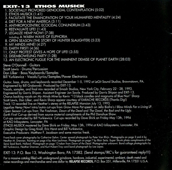 Exit-13 - Ethos Musick (CD, Album)