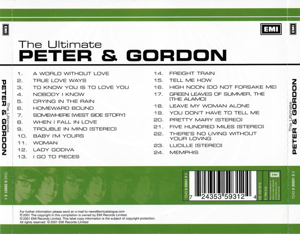 Peter & Gordon - The Ultimate Peter & Gordon (CD, Comp, Mono)