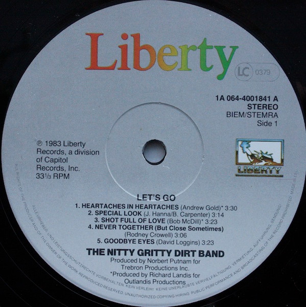 Nitty Gritty Dirt Band - Let's Go (LP, Album)