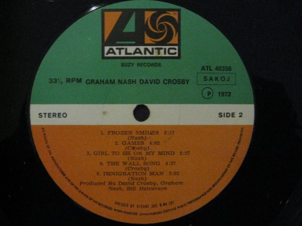 Graham Nash David Crosby* - Graham Nash/David Crosby (LP, Album)