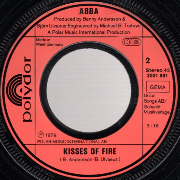 ABBA - Does Your Mother Know / Kisses Of Fire (7