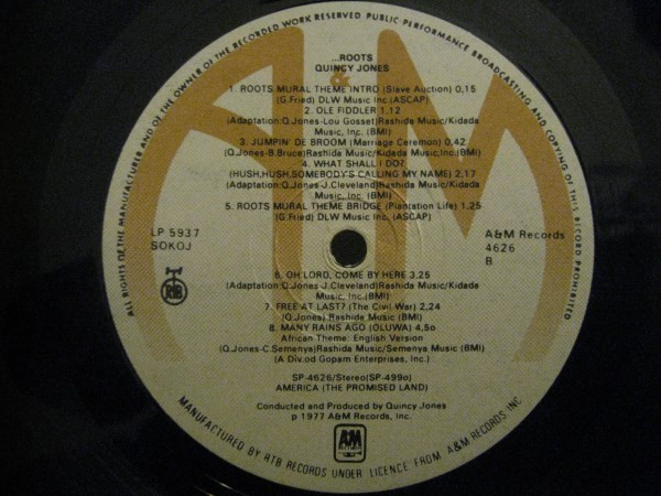 Quincy Jones - Roots: The Saga Of An American Family (LP, Album)