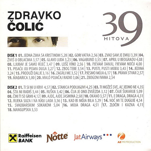 Zdravko Čolić - 39 Hitova (2xCD, Comp, RM)