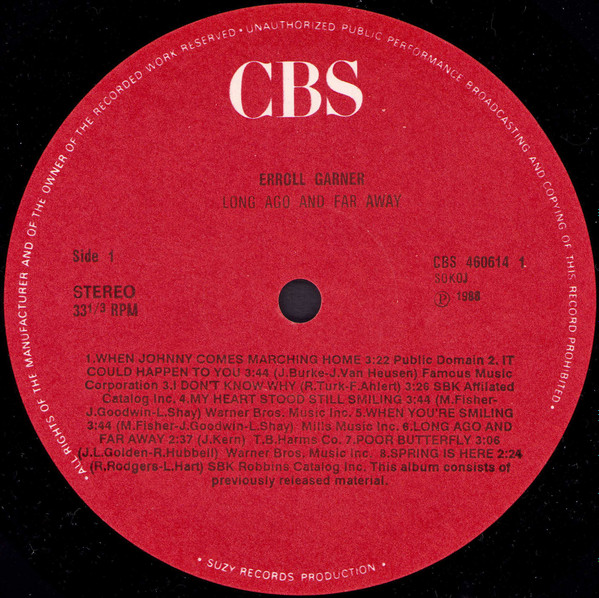 Erroll Garner - Long Ago And Far Away (LP, Comp, RM)