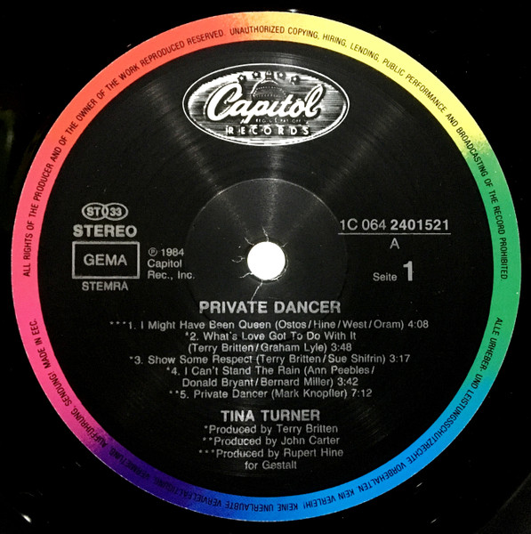 Tina Turner - Private Dancer (LP, Album)