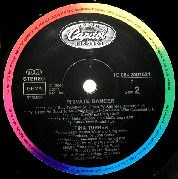 Tina Turner - Private Dancer (LP, Album)