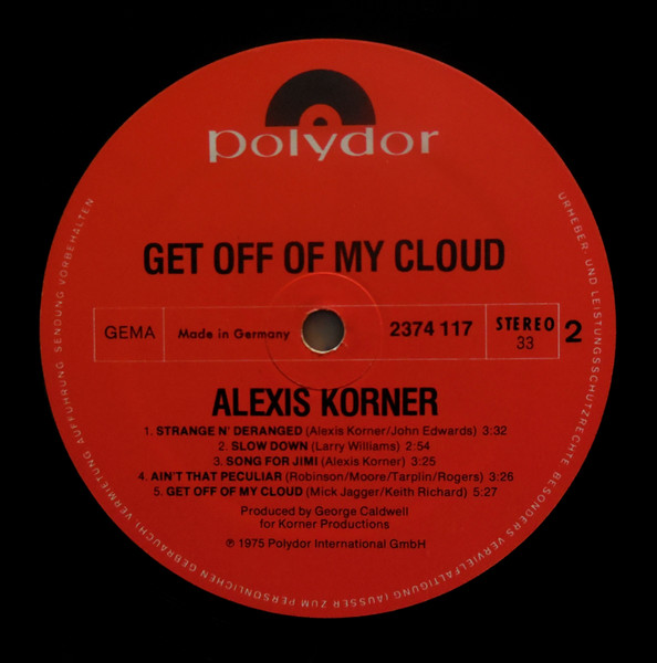 Alexis Korner - Get Off Of My Cloud (LP, Album)
