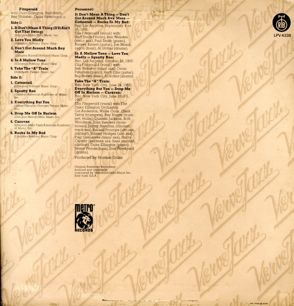 Ella Fitzgerald - Verve Jazz No. 7 (LP, Comp)