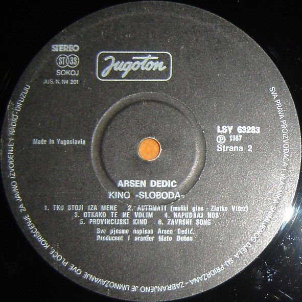 Arsen DediÄ‡ - Kino Sloboda (LP, Album)