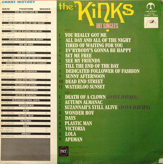 The Kinks - Hit Singles (LP, Comp)
