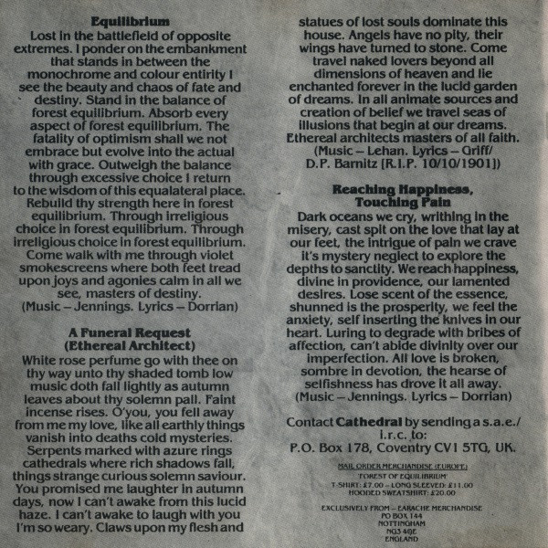 Cathedral - Forest Of Equilibrium (CD, Album)