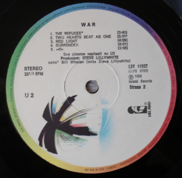 U2 - War (LP, Album, Gat)