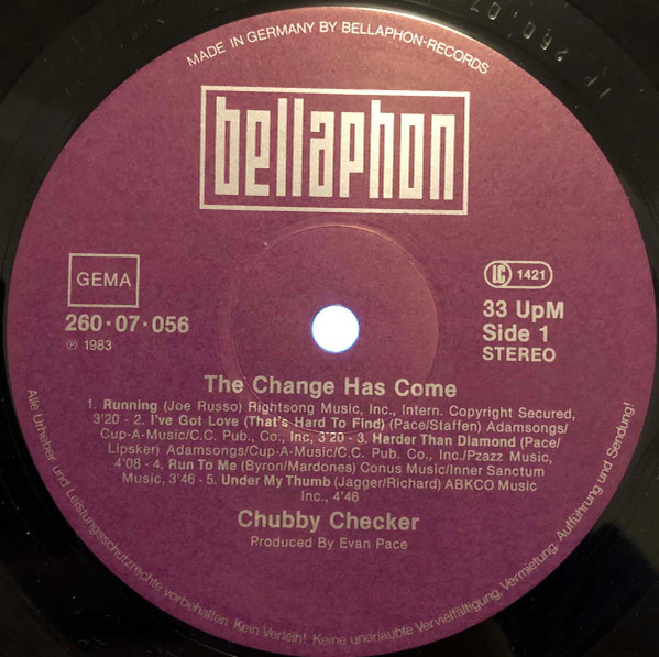 Chubby Checker - The Change Has Come (LP)