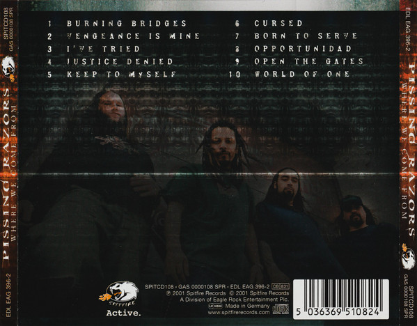 Pissing Razors - Where We Come From (CD, Album)