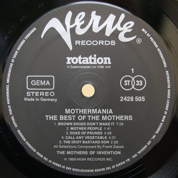 The Mothers Of Invention* - Mothermania (LP, Comp, RE)