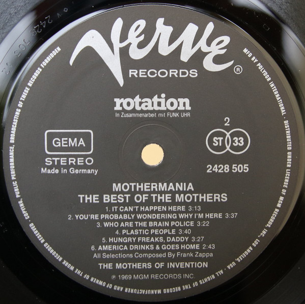 The Mothers Of Invention* - Mothermania (LP, Comp, RE)