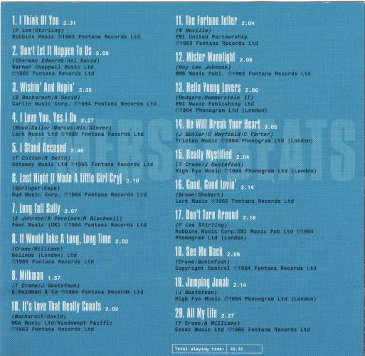 The Merseybeats - The Very Best Of The Merseybeats (CD, Comp)