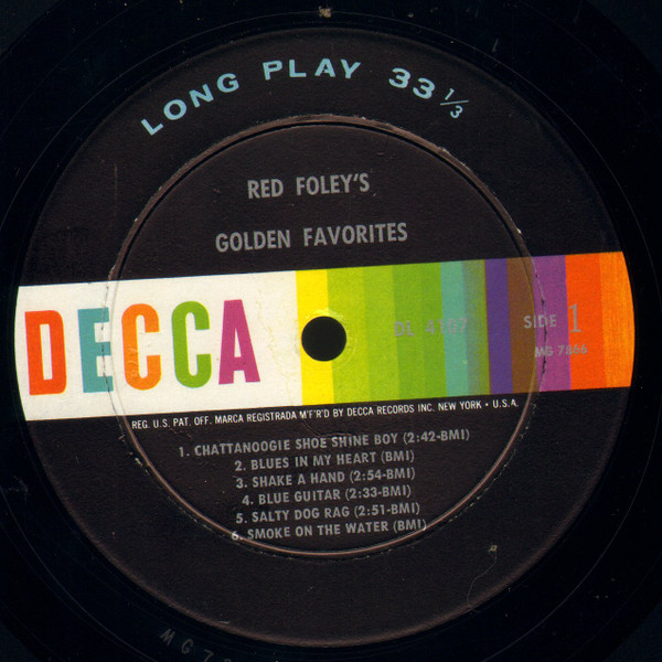 Red Foley - Red Foley's Golden Favorites (LP, Album, Comp, Mono)