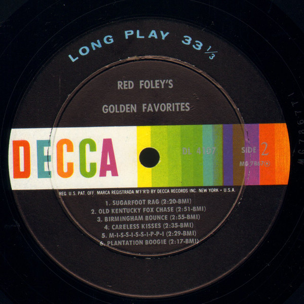 Red Foley - Red Foley's Golden Favorites (LP, Album, Comp, Mono)