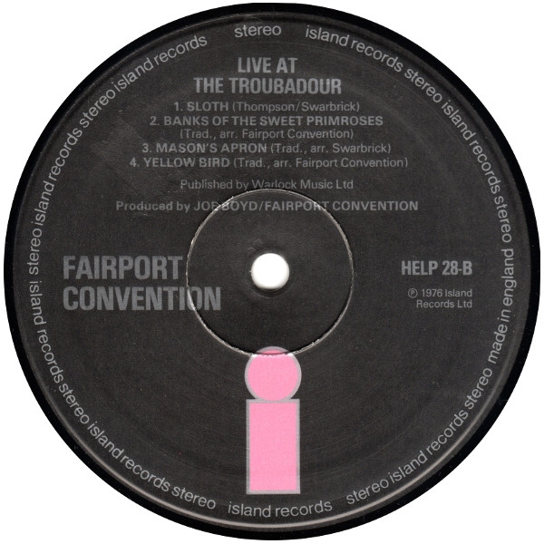 Fairport Convention - Live At The L.A. Troubadour (LP, Album)