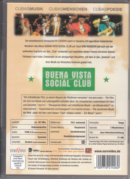 Buena Vista Social Club - Buena Vista Social Club (DVD-V, RE, PAL)
