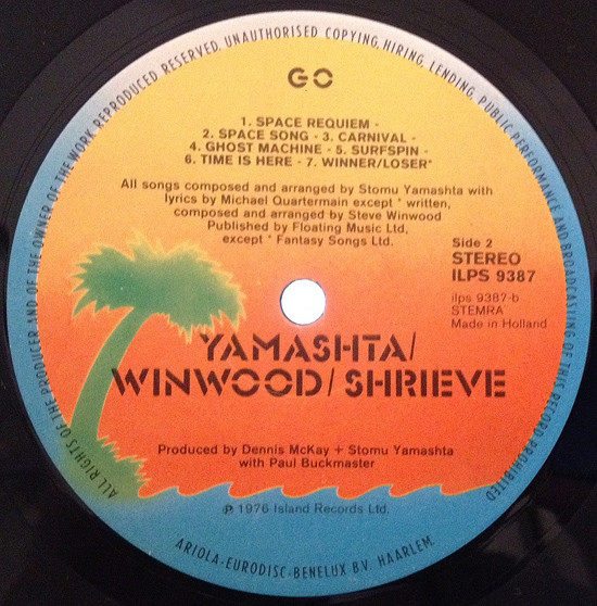 Stomu Yamashta* / Steve Winwood / Michael Shrieve - Go (LP, Album)