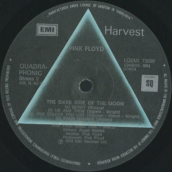 Pink Floyd - The Dark Side Of The Moon (LP, Album, Quad, Gat)