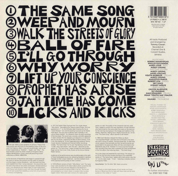 Israel Vibration - The Same Song (LP, Album, RE)