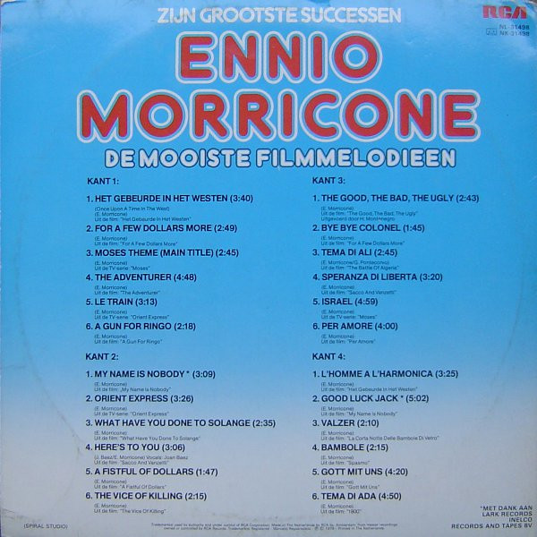 Ennio Morricone - Zijn Grootste Successen (2xLP, Comp, Gat)