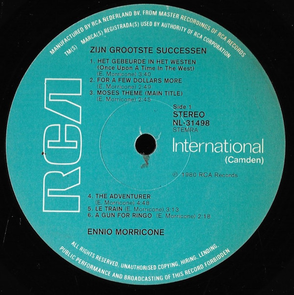 Ennio Morricone - Zijn Grootste Successen (2xLP, Comp, Gat)