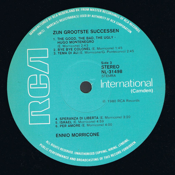 Ennio Morricone - Zijn Grootste Successen (2xLP, Comp, Gat)