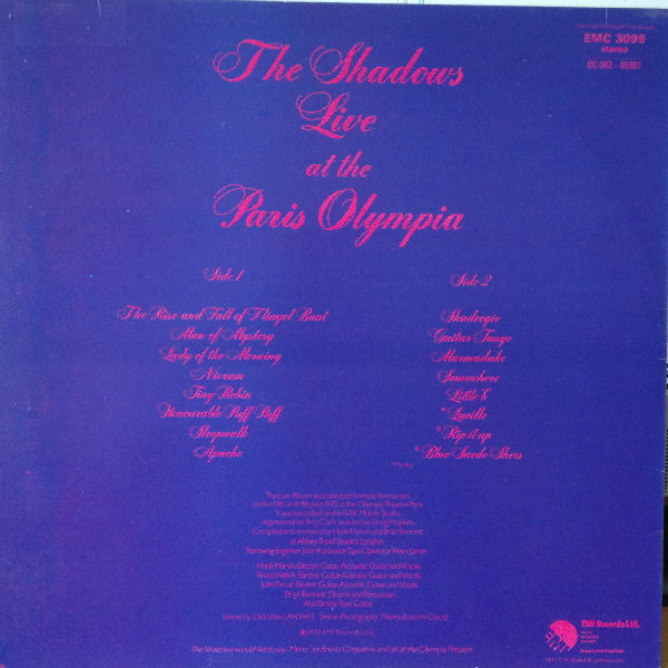 The Shadows - Live At The Paris Olympia (LP, Album)