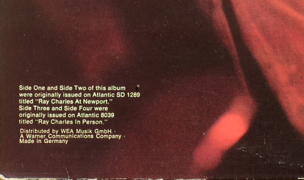 Ray Charles - Live (2xLP, Album, Comp, Mono)