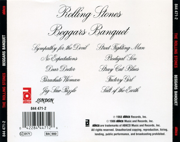 The Rolling Stones - Beggars Banquet (CD, Album, RE, RM)