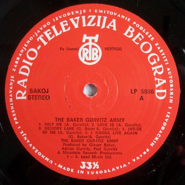 The Baker Gurvitz Army* - The Baker Gurvitz Army (LP, Album)