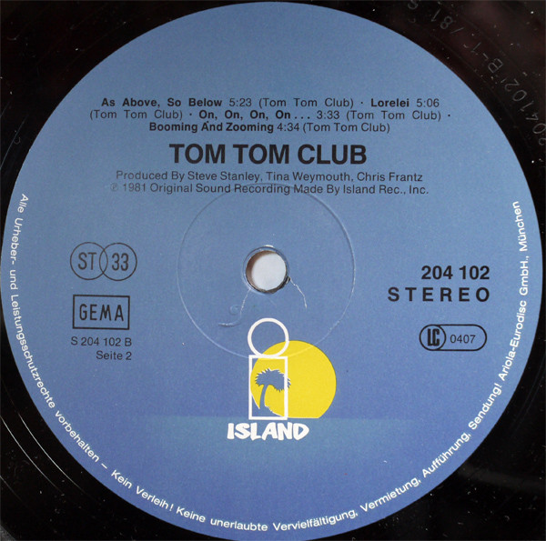 Tom Tom Club - Tom Tom Club (LP, Album)