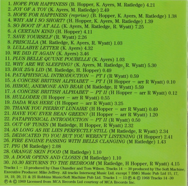 The Soft Machine* - Volumes One And Two (CD, Comp, RE, Son)