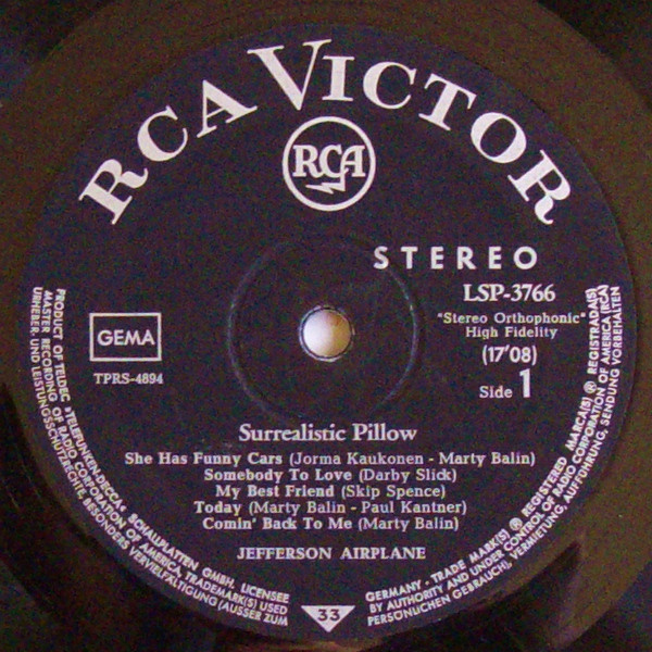 Jefferson Airplane - Surrealistic Pillow (LP, Album)