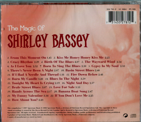 Shirley Bassey - The Magic Of Shirley Bassey (CD, Comp, RE)