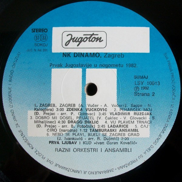 Various - NK Dinamo Zagreb - Prvak Jugoslavije U Nogometu 1982 (LP, Comp)