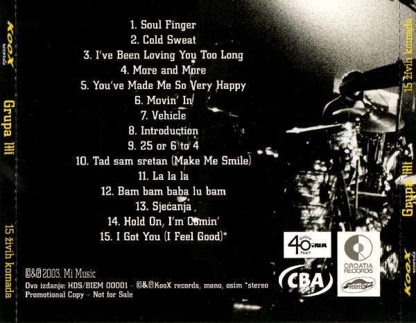 Mi (4) - 15 Å½ivih Komada (CD, Comp, Mono, Promo)