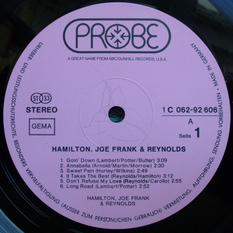 Hamilton, Joe Frank & Reynolds - Hamilton, Joe Frank & Reynolds (LP, Album)