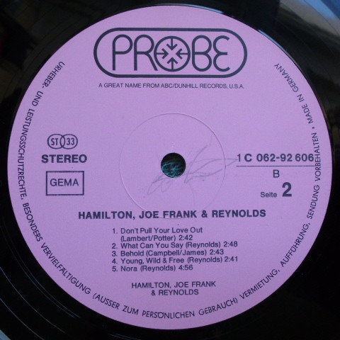 Hamilton, Joe Frank & Reynolds - Hamilton, Joe Frank & Reynolds (LP, Album)
