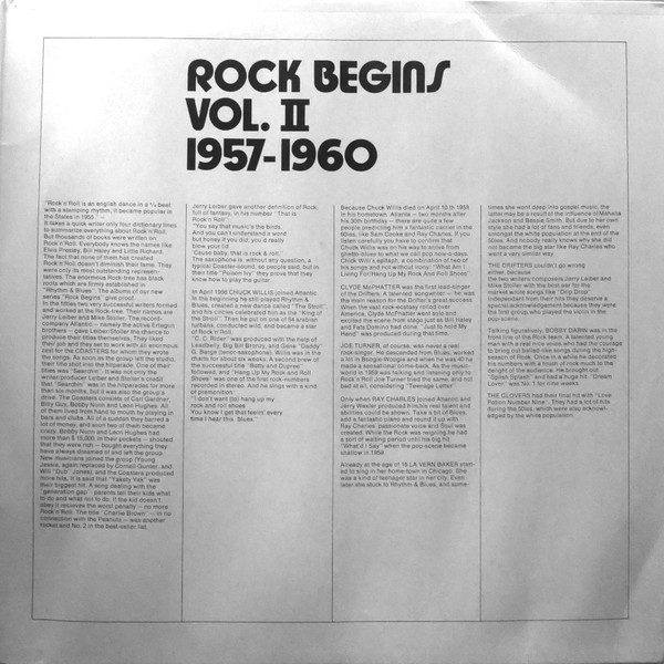 Various - Rock Begins Vol.Il 1957-1960 (2xLP, Comp, Gat)