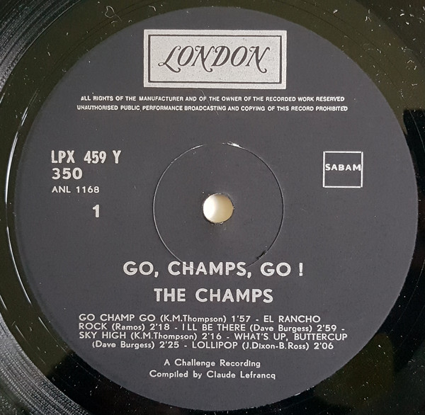 The Champs - Go Champs Go! (LP, Comp, RE)
