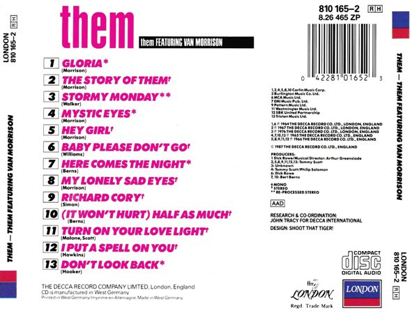 Them (3) - Them Featuring Van Morrison (CD, Comp, Mono, RE)