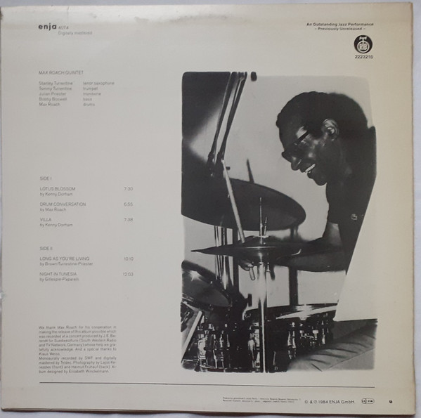 Max Roach - Long As You're Living (LP, Album, Mono)